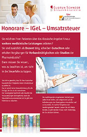 Honorare - IGeL - Umsatzsteuer